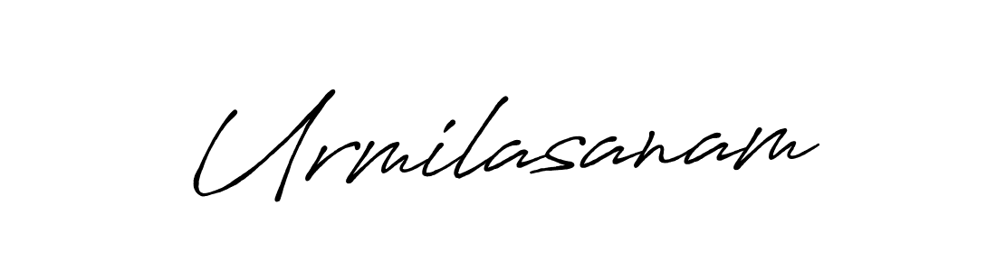 Make a beautiful signature design for name Urmilasanam. With this signature (Antro_Vectra_Bolder) style, you can create a handwritten signature for free. Urmilasanam signature style 7 images and pictures png