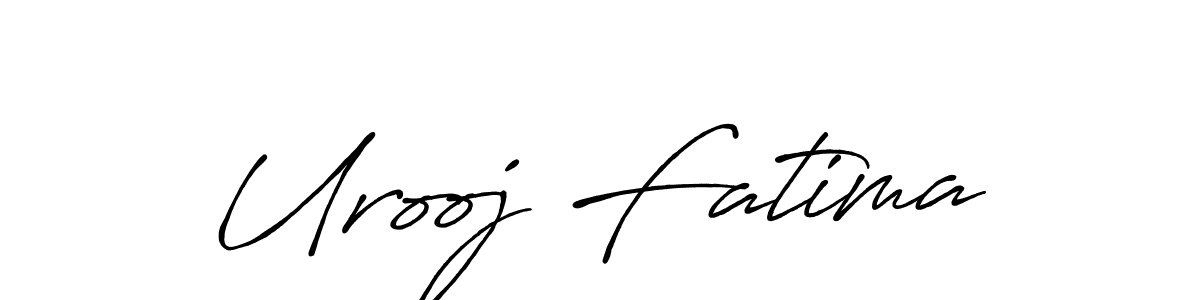 Create a beautiful signature design for name Urooj Fatima. With this signature (Antro_Vectra_Bolder) fonts, you can make a handwritten signature for free. Urooj Fatima signature style 7 images and pictures png