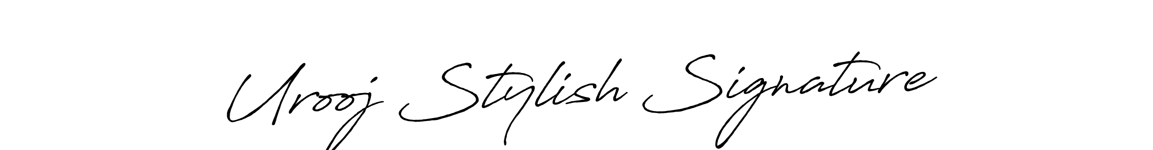 Create a beautiful signature design for name Urooj Stylish Signature. With this signature (Antro_Vectra_Bolder) fonts, you can make a handwritten signature for free. Urooj Stylish Signature signature style 7 images and pictures png