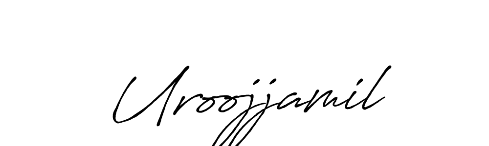 How to make Uroojjamil signature? Antro_Vectra_Bolder is a professional autograph style. Create handwritten signature for Uroojjamil name. Uroojjamil signature style 7 images and pictures png