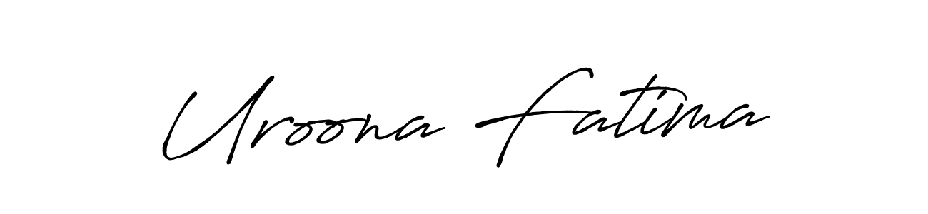 You should practise on your own different ways (Antro_Vectra_Bolder) to write your name (Uroona Fatima) in signature. don't let someone else do it for you. Uroona Fatima signature style 7 images and pictures png