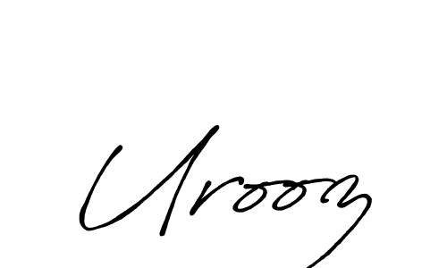 Design your own signature with our free online signature maker. With this signature software, you can create a handwritten (Antro_Vectra_Bolder) signature for name Urooz. Urooz signature style 7 images and pictures png