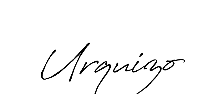 Create a beautiful signature design for name Urquizo. With this signature (Antro_Vectra_Bolder) fonts, you can make a handwritten signature for free. Urquizo signature style 7 images and pictures png