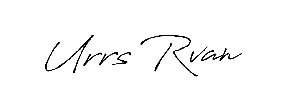 The best way (Antro_Vectra_Bolder) to make a short signature is to pick only two or three words in your name. The name Urrs Rvan include a total of six letters. For converting this name. Urrs Rvan signature style 7 images and pictures png
