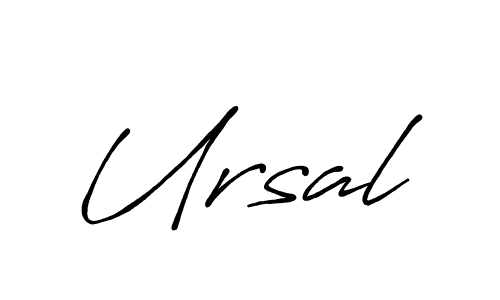 Make a beautiful signature design for name Ursal. With this signature (Antro_Vectra_Bolder) style, you can create a handwritten signature for free. Ursal signature style 7 images and pictures png