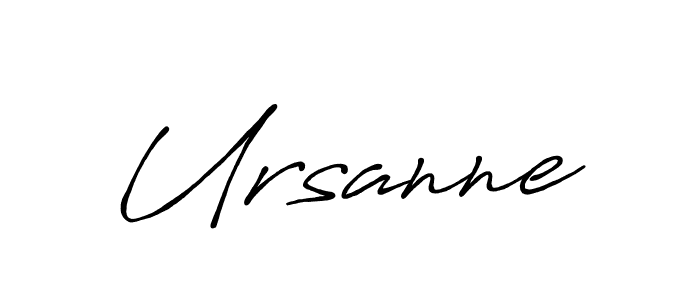 Ursanne stylish signature style. Best Handwritten Sign (Antro_Vectra_Bolder) for my name. Handwritten Signature Collection Ideas for my name Ursanne. Ursanne signature style 7 images and pictures png