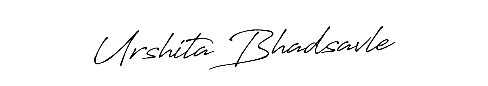 Make a beautiful signature design for name Urshita Bhadsavle. With this signature (Antro_Vectra_Bolder) style, you can create a handwritten signature for free. Urshita Bhadsavle signature style 7 images and pictures png