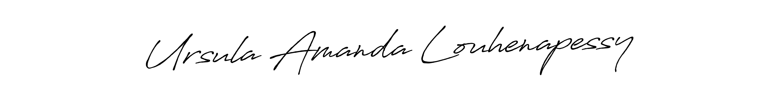 The best way (Antro_Vectra_Bolder) to make a short signature is to pick only two or three words in your name. The name Ursula Amanda Louhenapessy include a total of six letters. For converting this name. Ursula Amanda Louhenapessy signature style 7 images and pictures png