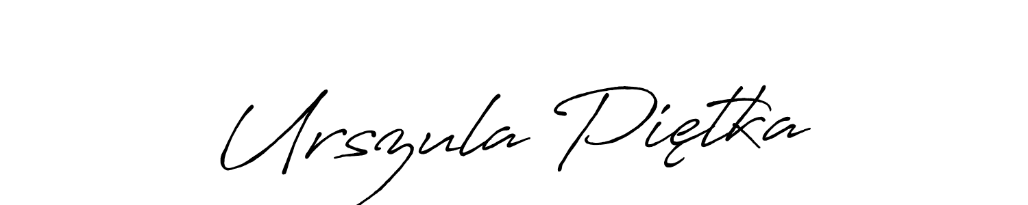 Antro_Vectra_Bolder is a professional signature style that is perfect for those who want to add a touch of class to their signature. It is also a great choice for those who want to make their signature more unique. Get Urszula Piętka name to fancy signature for free. Urszula Piętka signature style 7 images and pictures png