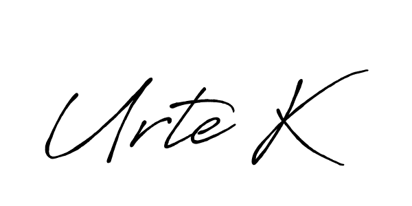 This is the best signature style for the Urte K name. Also you like these signature font (Antro_Vectra_Bolder). Mix name signature. Urte K signature style 7 images and pictures png