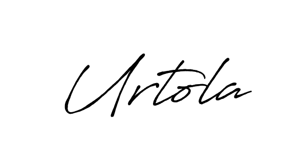 How to make Urtola name signature. Use Antro_Vectra_Bolder style for creating short signs online. This is the latest handwritten sign. Urtola signature style 7 images and pictures png