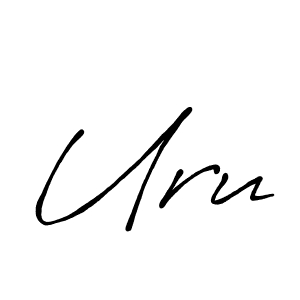 Uru stylish signature style. Best Handwritten Sign (Antro_Vectra_Bolder) for my name. Handwritten Signature Collection Ideas for my name Uru. Uru signature style 7 images and pictures png