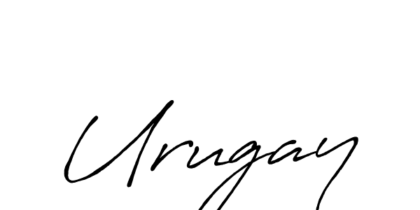 How to make Urugay signature? Antro_Vectra_Bolder is a professional autograph style. Create handwritten signature for Urugay name. Urugay signature style 7 images and pictures png