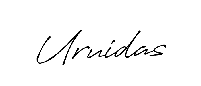 Create a beautiful signature design for name Uruidas. With this signature (Antro_Vectra_Bolder) fonts, you can make a handwritten signature for free. Uruidas signature style 7 images and pictures png