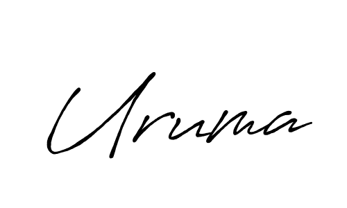 Design your own signature with our free online signature maker. With this signature software, you can create a handwritten (Antro_Vectra_Bolder) signature for name Uruma. Uruma signature style 7 images and pictures png