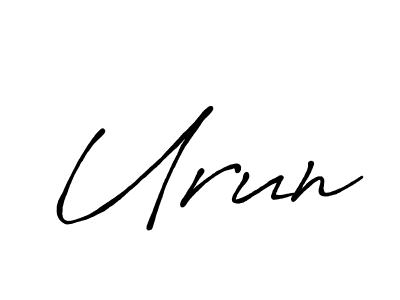 if you are searching for the best signature style for your name Urun. so please give up your signature search. here we have designed multiple signature styles  using Antro_Vectra_Bolder. Urun signature style 7 images and pictures png