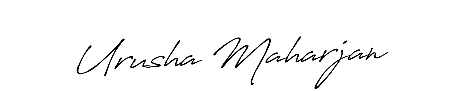 Use a signature maker to create a handwritten signature online. With this signature software, you can design (Antro_Vectra_Bolder) your own signature for name Urusha Maharjan. Urusha Maharjan signature style 7 images and pictures png