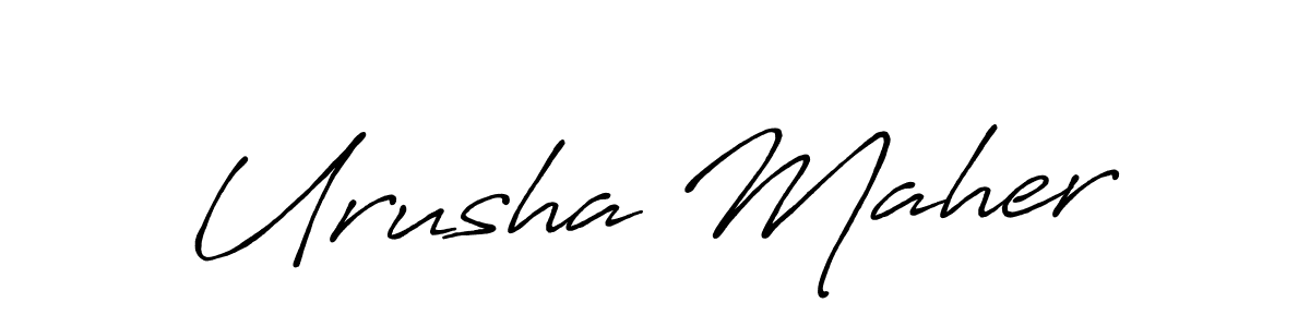 Check out images of Autograph of Urusha Maher name. Actor Urusha Maher Signature Style. Antro_Vectra_Bolder is a professional sign style online. Urusha Maher signature style 7 images and pictures png