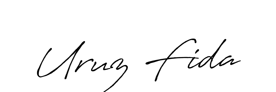 Create a beautiful signature design for name Uruz Fida. With this signature (Antro_Vectra_Bolder) fonts, you can make a handwritten signature for free. Uruz Fida signature style 7 images and pictures png