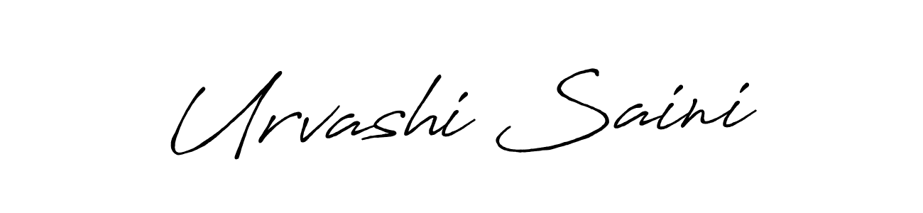 Make a beautiful signature design for name Urvashi Saini. With this signature (Antro_Vectra_Bolder) style, you can create a handwritten signature for free. Urvashi Saini signature style 7 images and pictures png