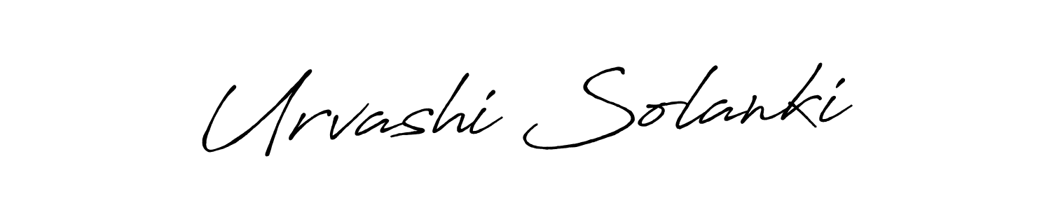 How to make Urvashi Solanki signature? Antro_Vectra_Bolder is a professional autograph style. Create handwritten signature for Urvashi Solanki name. Urvashi Solanki signature style 7 images and pictures png