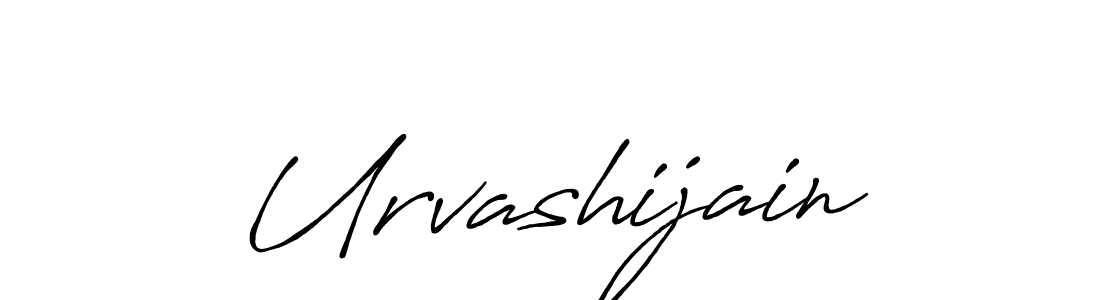 How to make Urvashijain name signature. Use Antro_Vectra_Bolder style for creating short signs online. This is the latest handwritten sign. Urvashijain signature style 7 images and pictures png