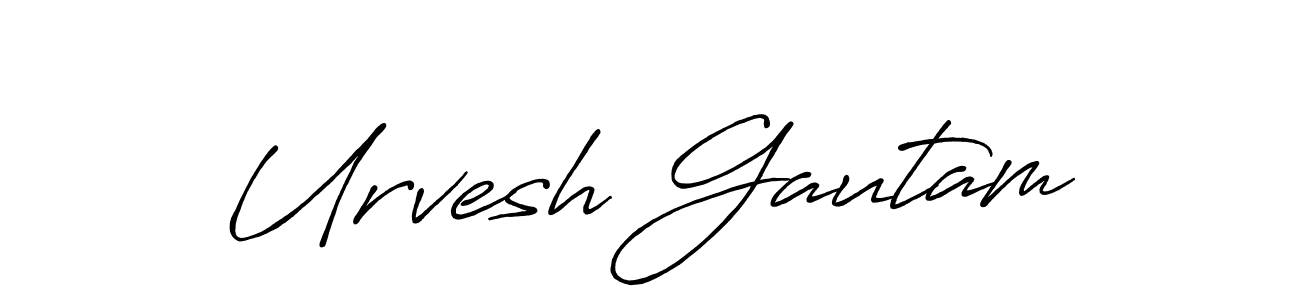 Urvesh Gautam stylish signature style. Best Handwritten Sign (Antro_Vectra_Bolder) for my name. Handwritten Signature Collection Ideas for my name Urvesh Gautam. Urvesh Gautam signature style 7 images and pictures png