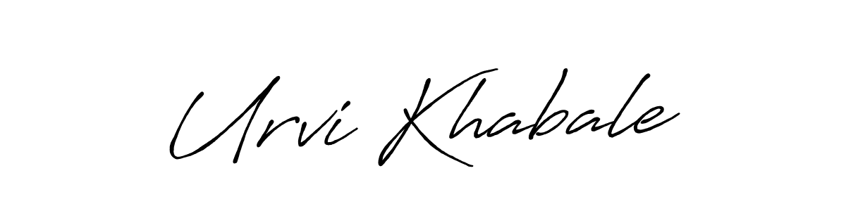Create a beautiful signature design for name Urvi Khabale. With this signature (Antro_Vectra_Bolder) fonts, you can make a handwritten signature for free. Urvi Khabale signature style 7 images and pictures png