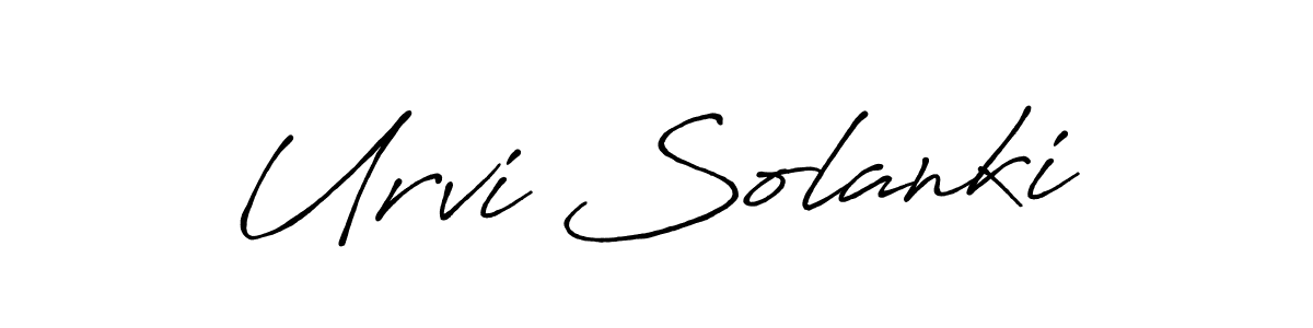 Design your own signature with our free online signature maker. With this signature software, you can create a handwritten (Antro_Vectra_Bolder) signature for name Urvi Solanki. Urvi Solanki signature style 7 images and pictures png