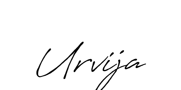 Use a signature maker to create a handwritten signature online. With this signature software, you can design (Antro_Vectra_Bolder) your own signature for name Urvija. Urvija signature style 7 images and pictures png