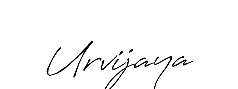 Make a beautiful signature design for name Urvijaya. With this signature (Antro_Vectra_Bolder) style, you can create a handwritten signature for free. Urvijaya signature style 7 images and pictures png