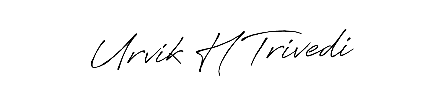 Urvik H Trivedi stylish signature style. Best Handwritten Sign (Antro_Vectra_Bolder) for my name. Handwritten Signature Collection Ideas for my name Urvik H Trivedi. Urvik H Trivedi signature style 7 images and pictures png
