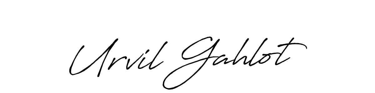 if you are searching for the best signature style for your name Urvil Gahlot. so please give up your signature search. here we have designed multiple signature styles  using Antro_Vectra_Bolder. Urvil Gahlot signature style 7 images and pictures png