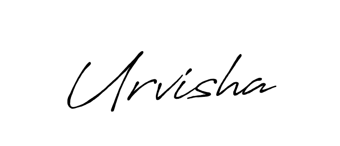 Create a beautiful signature design for name Urvisha. With this signature (Antro_Vectra_Bolder) fonts, you can make a handwritten signature for free. Urvisha signature style 7 images and pictures png