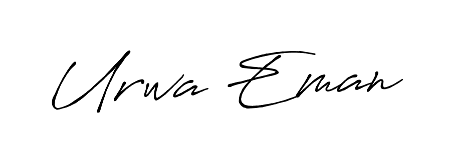 Design your own signature with our free online signature maker. With this signature software, you can create a handwritten (Antro_Vectra_Bolder) signature for name Urwa Eman. Urwa Eman signature style 7 images and pictures png