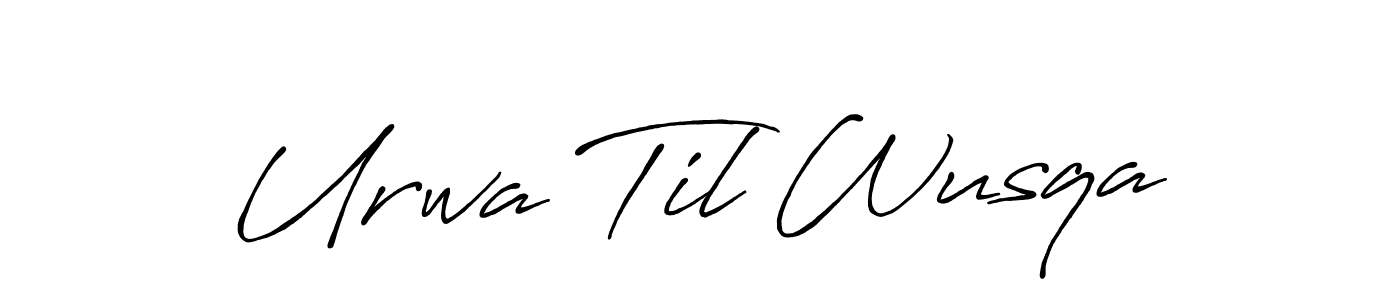 Similarly Antro_Vectra_Bolder is the best handwritten signature design. Signature creator online .You can use it as an online autograph creator for name Urwa Til Wusqa. Urwa Til Wusqa signature style 7 images and pictures png