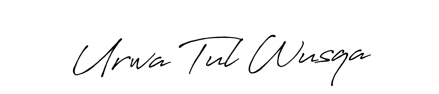 How to make Urwa Tul Wusqa name signature. Use Antro_Vectra_Bolder style for creating short signs online. This is the latest handwritten sign. Urwa Tul Wusqa signature style 7 images and pictures png