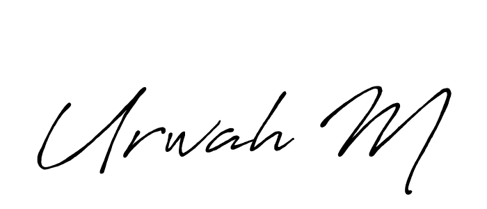 You should practise on your own different ways (Antro_Vectra_Bolder) to write your name (Urwah M) in signature. don't let someone else do it for you. Urwah M signature style 7 images and pictures png