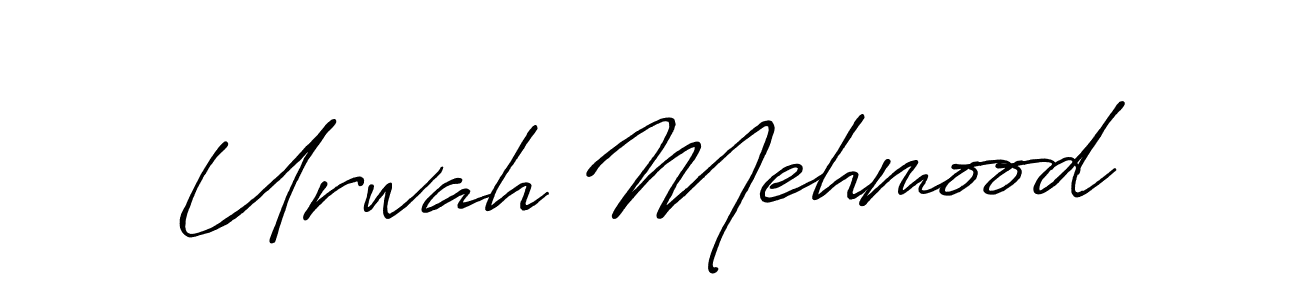 Use a signature maker to create a handwritten signature online. With this signature software, you can design (Antro_Vectra_Bolder) your own signature for name Urwah Mehmood. Urwah Mehmood signature style 7 images and pictures png