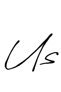 Create a beautiful signature design for name Us. With this signature (Antro_Vectra_Bolder) fonts, you can make a handwritten signature for free. Us signature style 7 images and pictures png