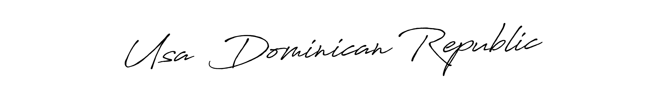 Make a beautiful signature design for name Usa  Dominican Republic. Use this online signature maker to create a handwritten signature for free. Usa  Dominican Republic signature style 7 images and pictures png