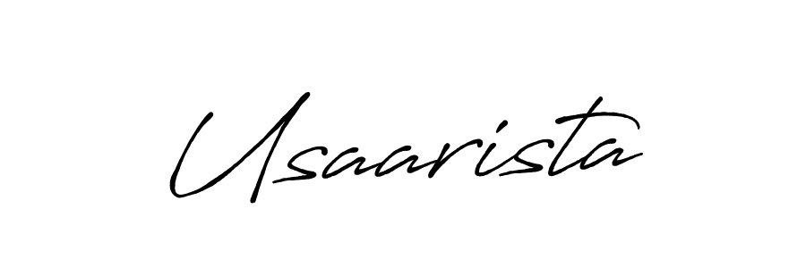 Design your own signature with our free online signature maker. With this signature software, you can create a handwritten (Antro_Vectra_Bolder) signature for name Usaarista. Usaarista signature style 7 images and pictures png