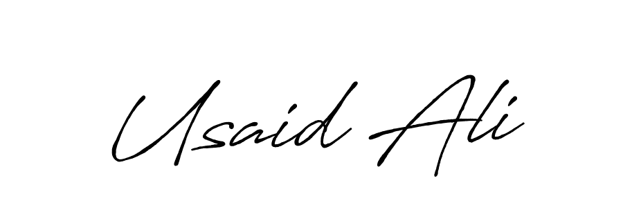 if you are searching for the best signature style for your name Usaid Ali. so please give up your signature search. here we have designed multiple signature styles  using Antro_Vectra_Bolder. Usaid Ali signature style 7 images and pictures png