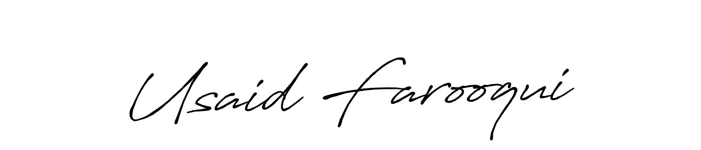 Similarly Antro_Vectra_Bolder is the best handwritten signature design. Signature creator online .You can use it as an online autograph creator for name Usaid Farooqui. Usaid Farooqui signature style 7 images and pictures png