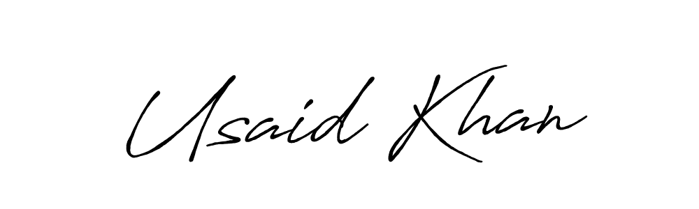 Similarly Antro_Vectra_Bolder is the best handwritten signature design. Signature creator online .You can use it as an online autograph creator for name Usaid Khan. Usaid Khan signature style 7 images and pictures png