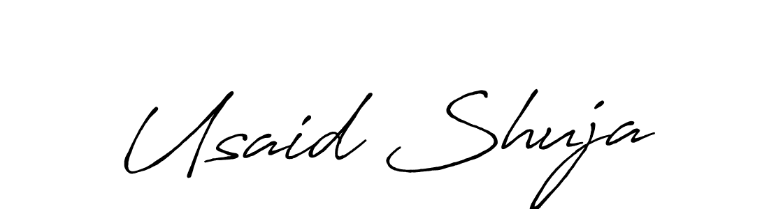 Antro_Vectra_Bolder is a professional signature style that is perfect for those who want to add a touch of class to their signature. It is also a great choice for those who want to make their signature more unique. Get Usaid Shuja name to fancy signature for free. Usaid Shuja signature style 7 images and pictures png