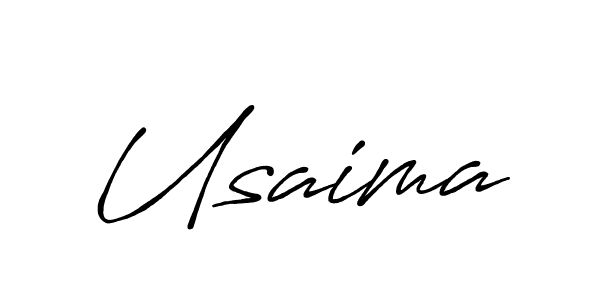Usaima stylish signature style. Best Handwritten Sign (Antro_Vectra_Bolder) for my name. Handwritten Signature Collection Ideas for my name Usaima. Usaima signature style 7 images and pictures png