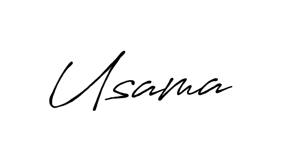 Make a beautiful signature design for name Usama . With this signature (Antro_Vectra_Bolder) style, you can create a handwritten signature for free. Usama  signature style 7 images and pictures png