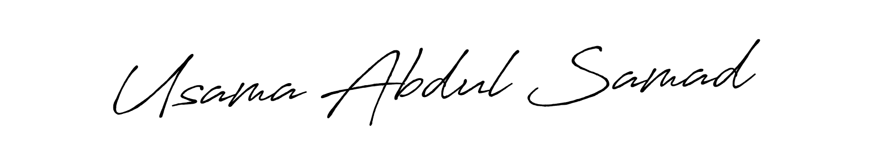 Make a beautiful signature design for name Usama Abdul Samad. With this signature (Antro_Vectra_Bolder) style, you can create a handwritten signature for free. Usama Abdul Samad signature style 7 images and pictures png