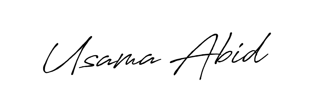 Also we have Usama Abid name is the best signature style. Create professional handwritten signature collection using Antro_Vectra_Bolder autograph style. Usama Abid signature style 7 images and pictures png